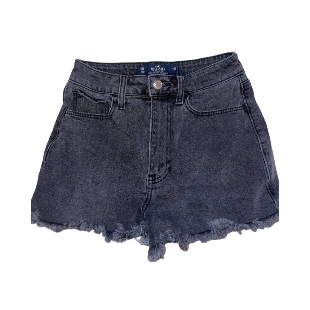 Hollister black jean shorts 00